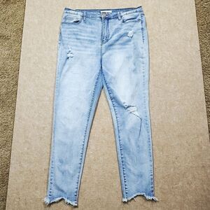 Tinseltown Juniors Distressed High Rise Jeans #4